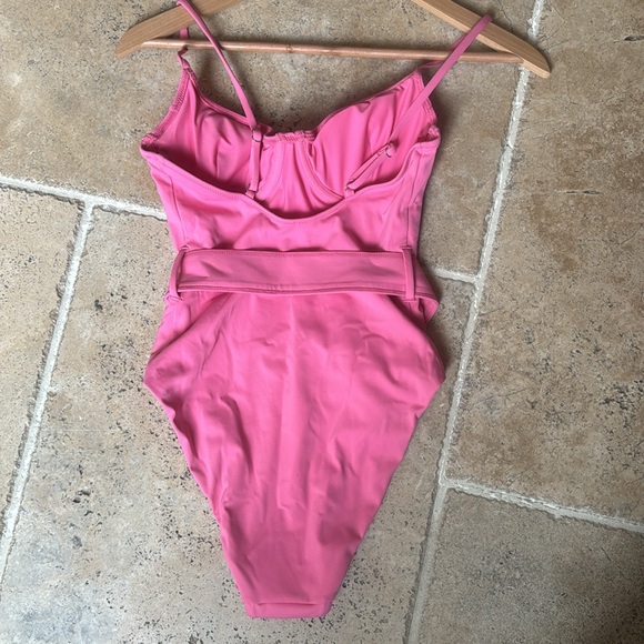 Jonathan Simkhai Belted Underwire One Piece Swimsuit - Picture 2 of 5